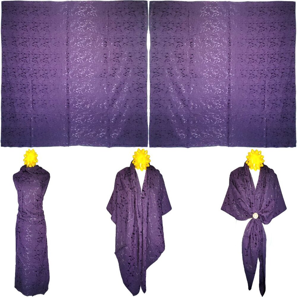 NWT Double Sided Silk Scarf 52"x52" Large Square Shawl Wrap 3018
